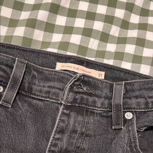 Light wash black High Slim Straight Jeans